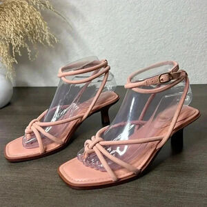 NEW Sam Edelman Womens Dia Leather Ankle Strap Heels